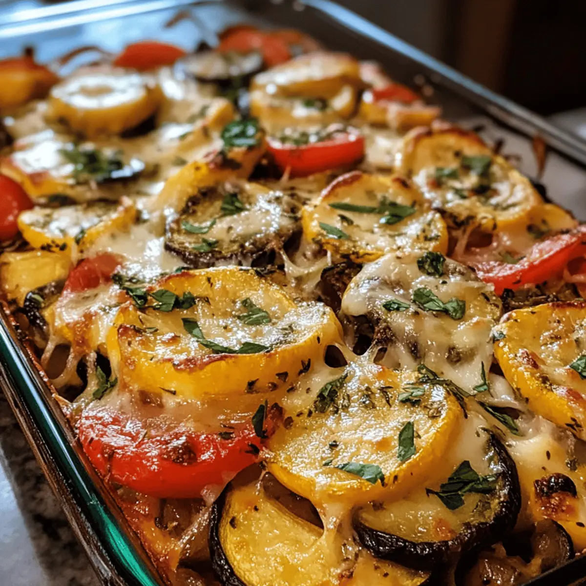 Cheesy Garlic Herb Veggie Bake