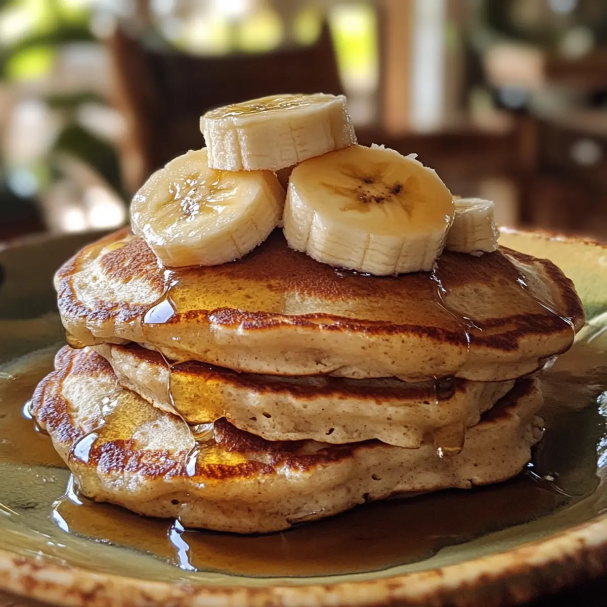 Fluffy Banana Oat Pancakes