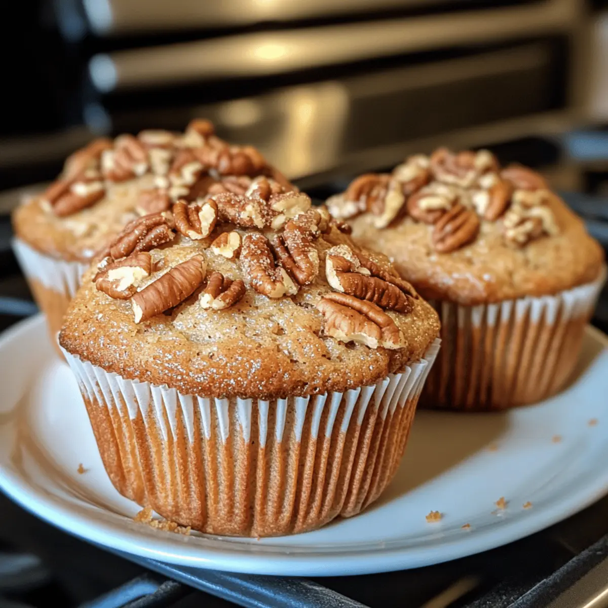 Warm Cinnamon Pecan Muffins