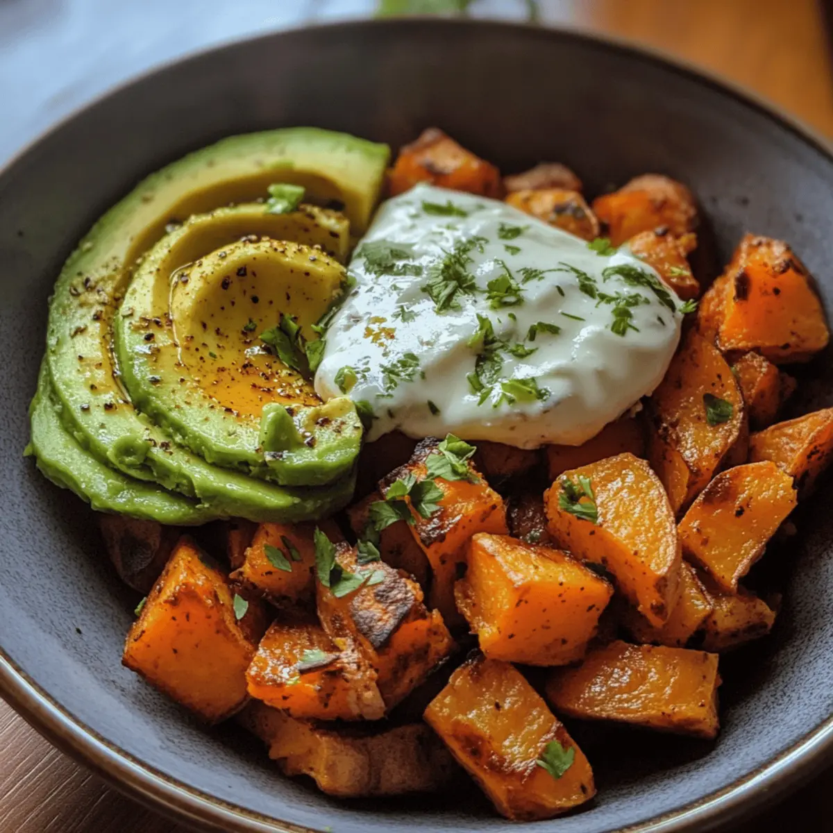 Sweet Potato Avocado Hash