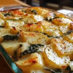 Cheesy Spinach and Potato Bake