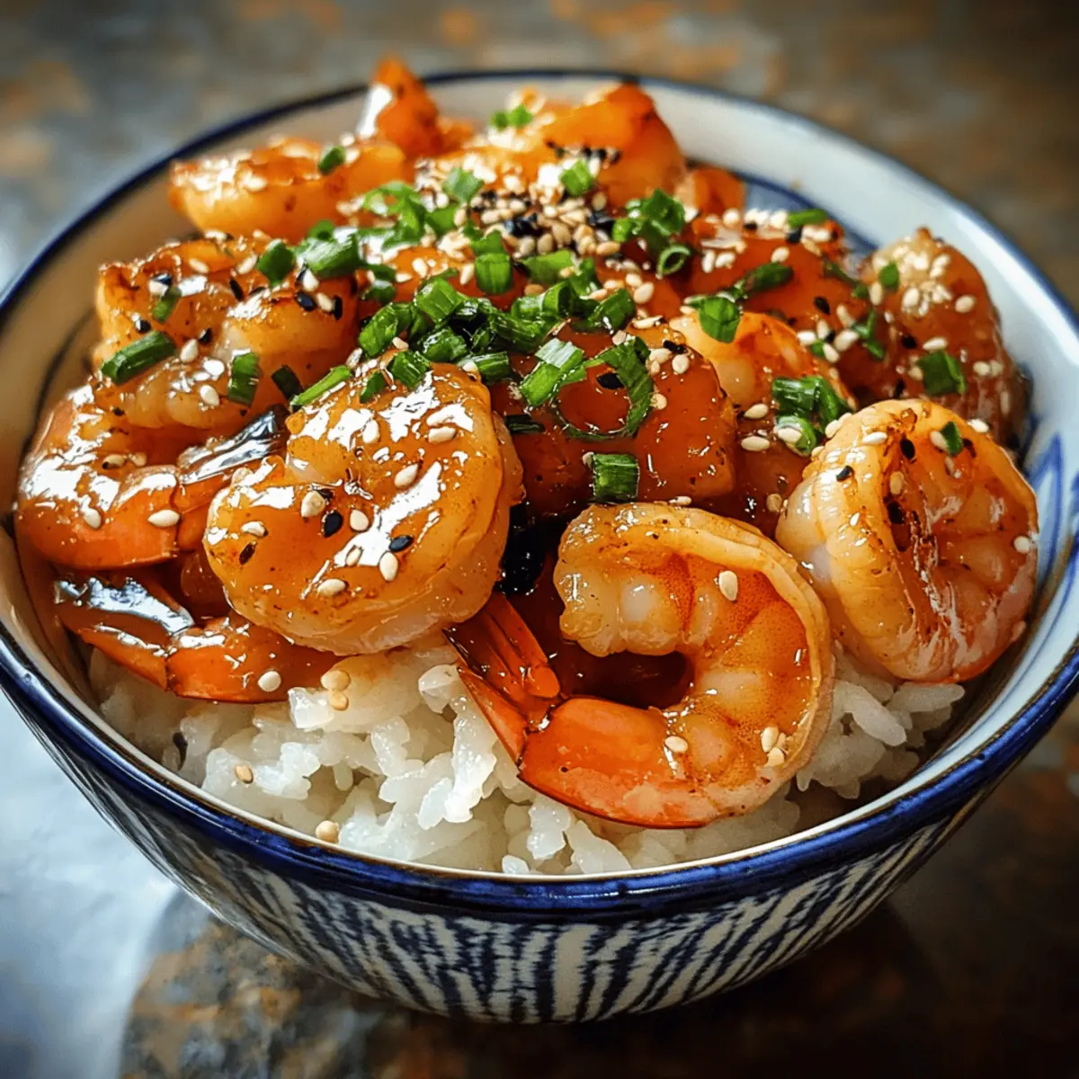 Honey Glazed Shrimp Bowl