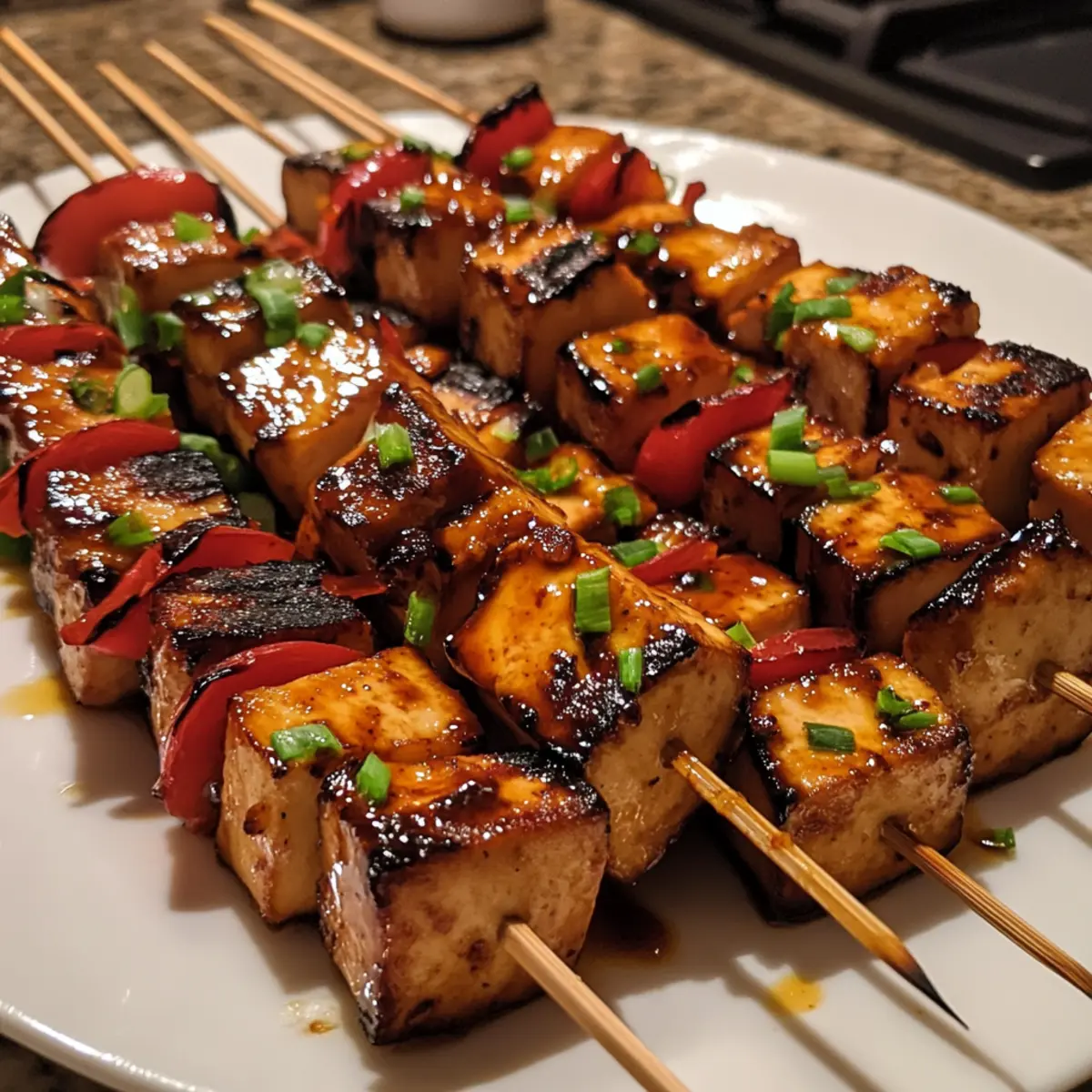 Sweet Chili Tofu Skewers