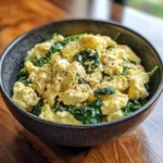 Garlic Spinach Scramble Bowl