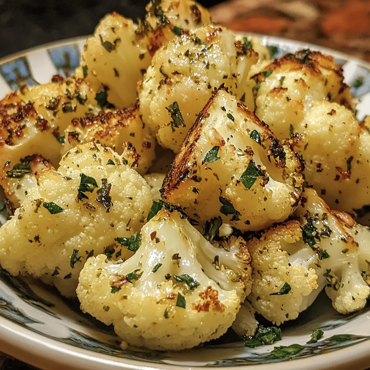 Garlic Herb Roasted Cauliflower