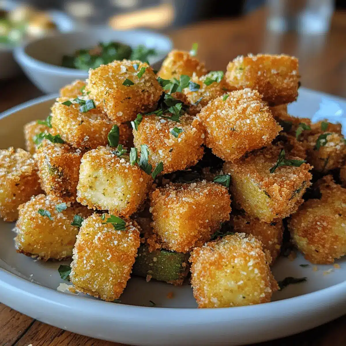 Crispy Parmesan Zucchini Bites
