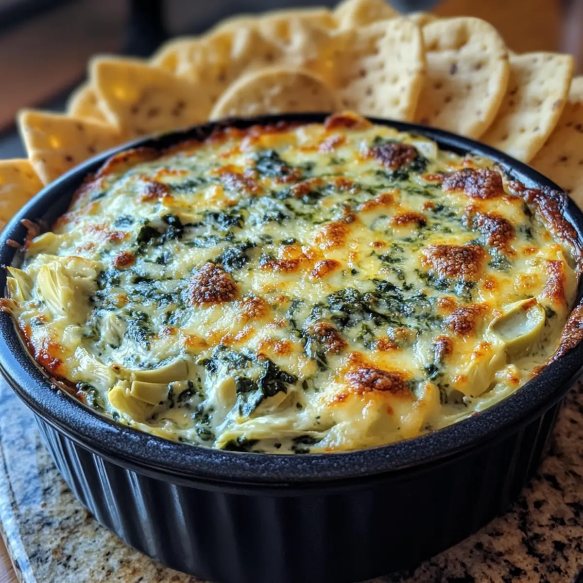 Cheesy Spinach Artichoke Dip