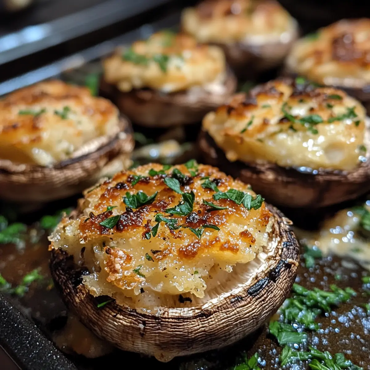 Easy Stuffed Mushroom Caps