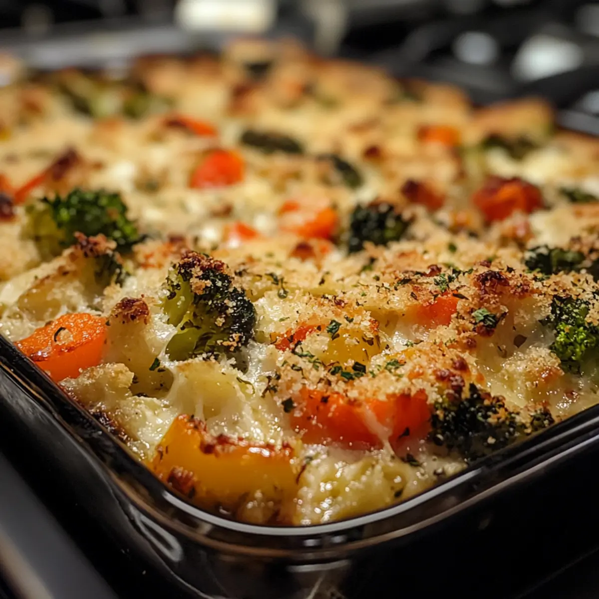 Holiday Cheesy Veggie Bake