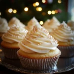 Fluffy Vanilla Holiday Cupcakes