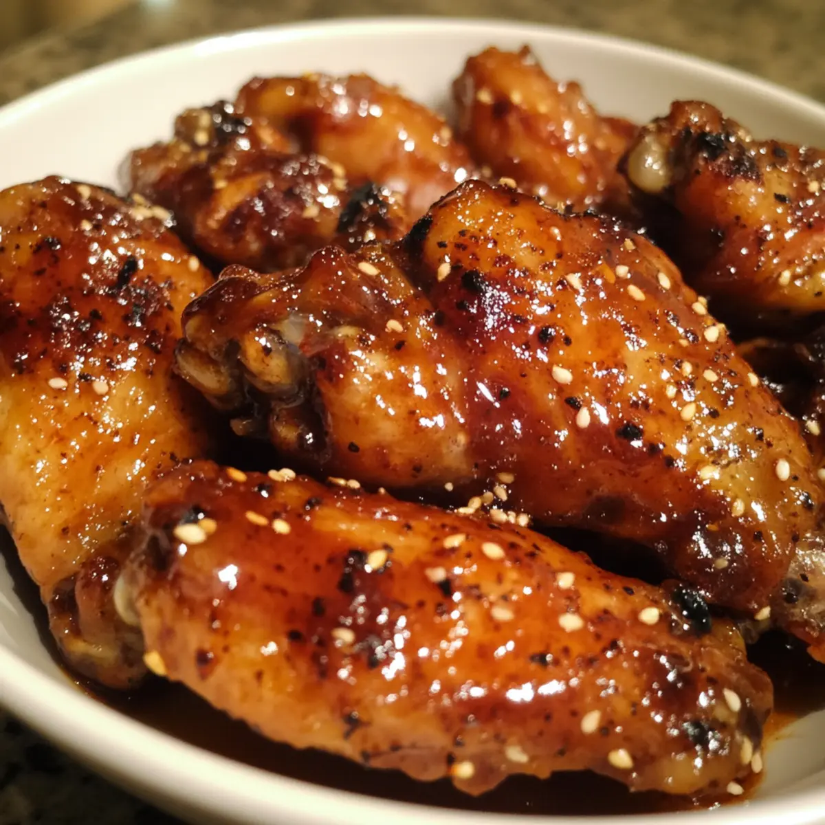 Honey Sriracha Glazed Wings