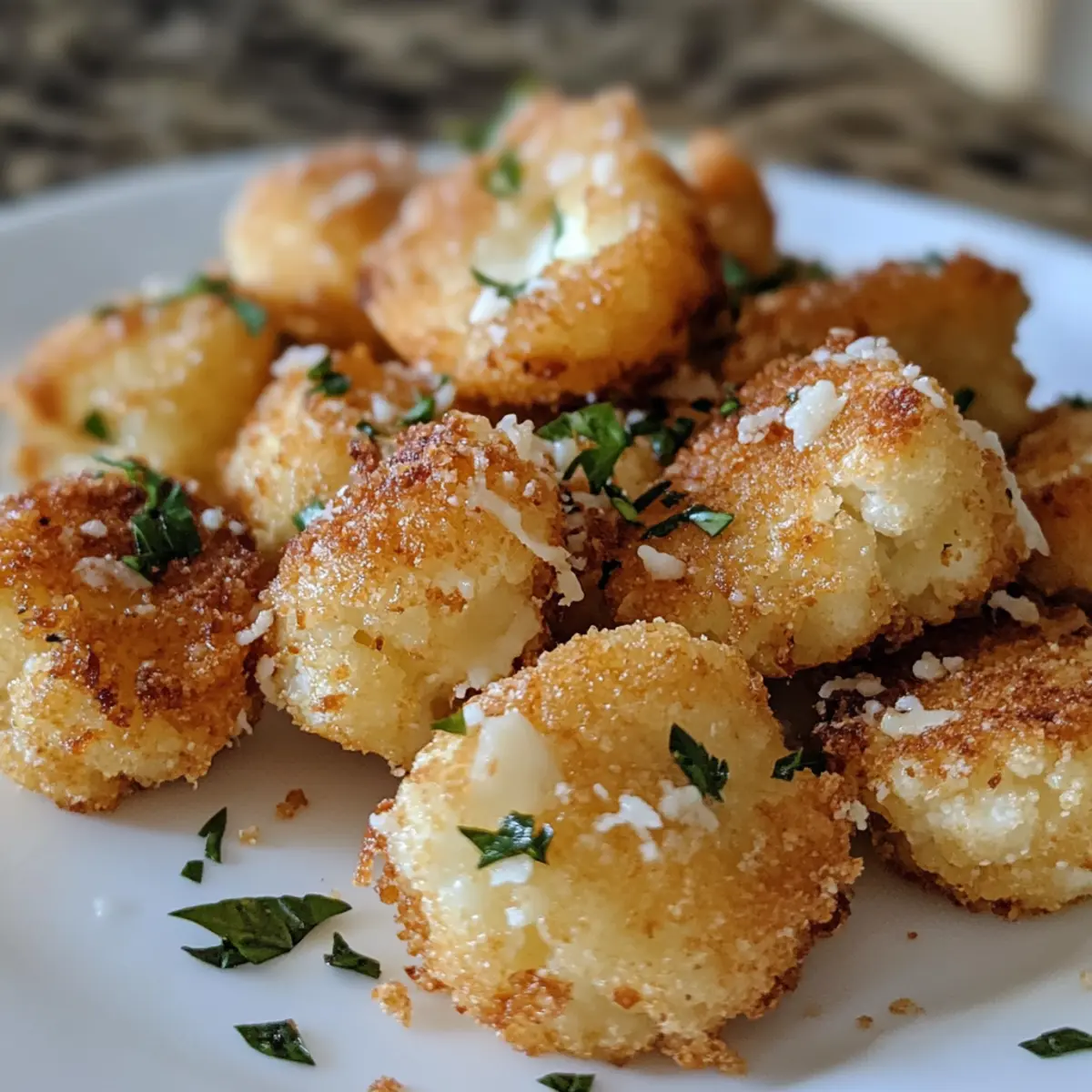 Crispy Parmesan Cauliflower Bites