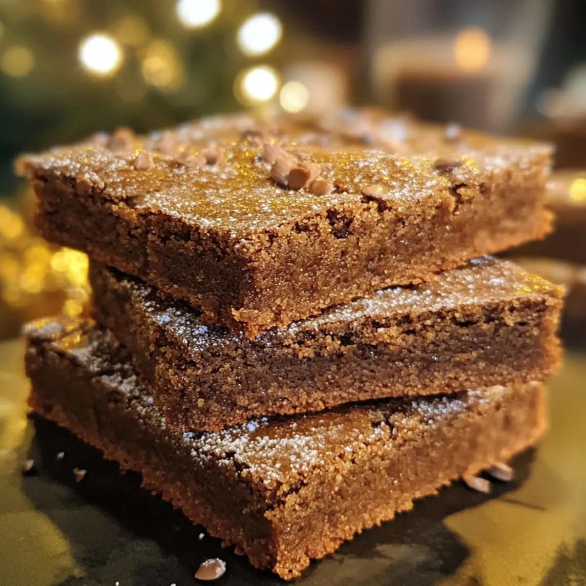 Soft Gingerbread Cookie Bars
