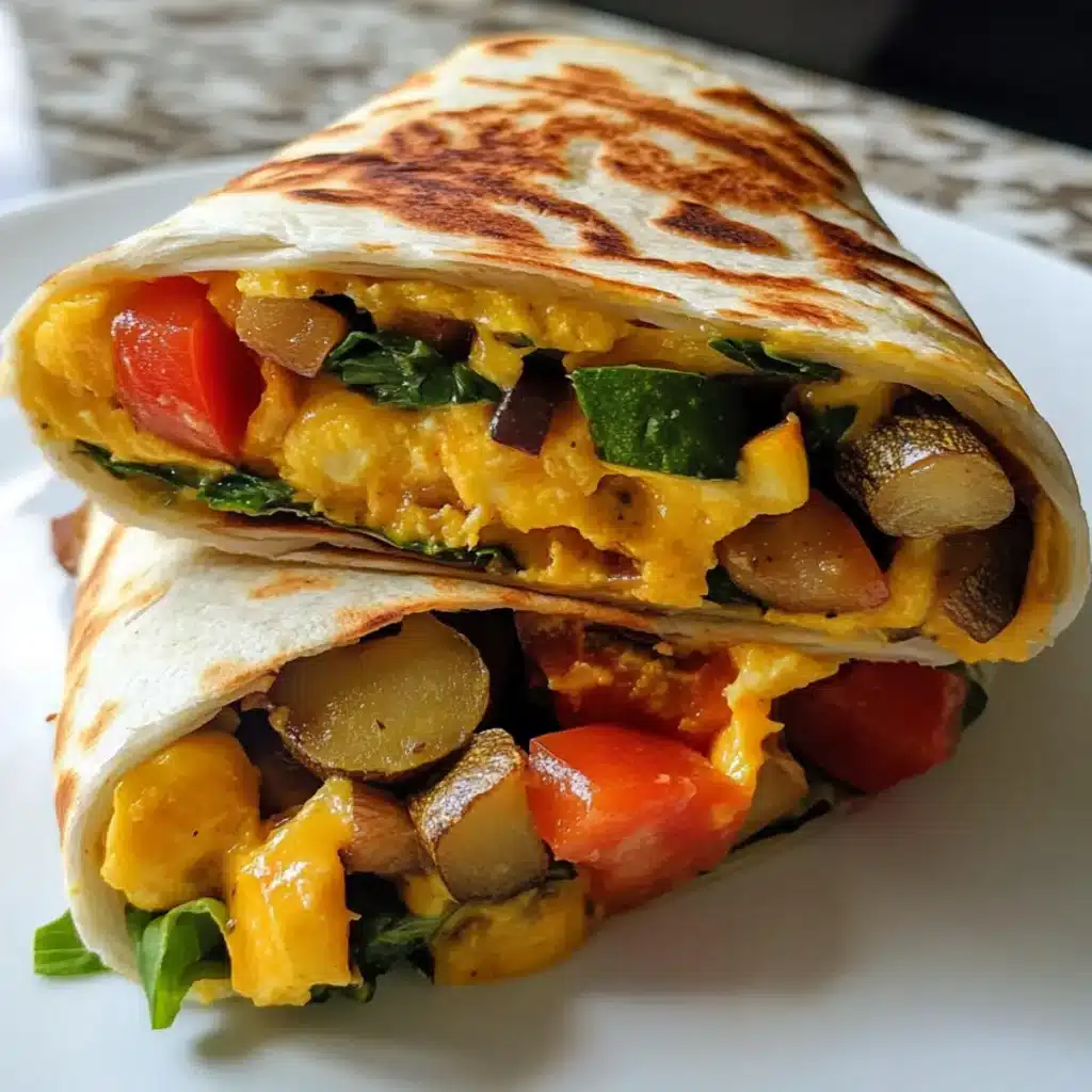 Cheesy Veggie Breakfast Wrap