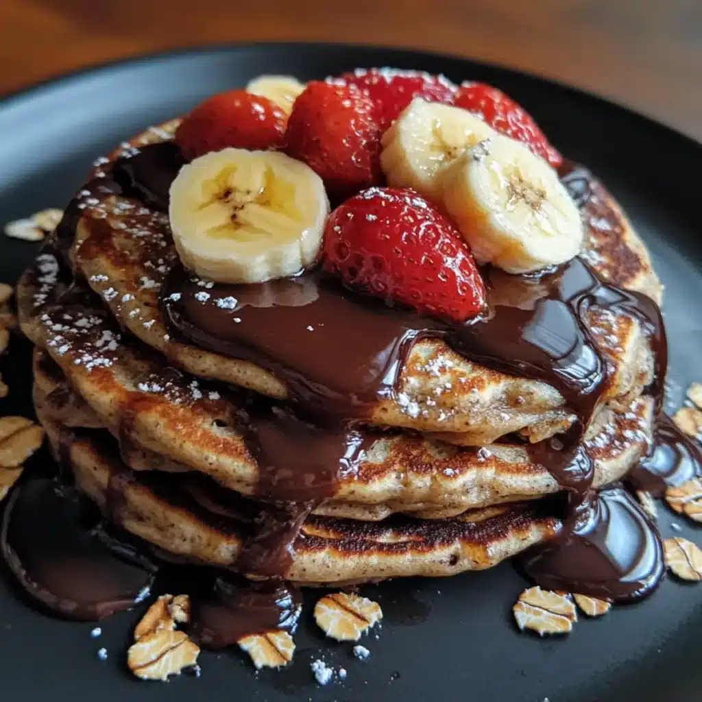 Chocolate Banana Oat Pancakes