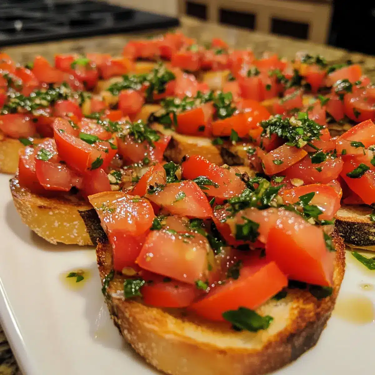 Savory Tomato Herb Bruschetta