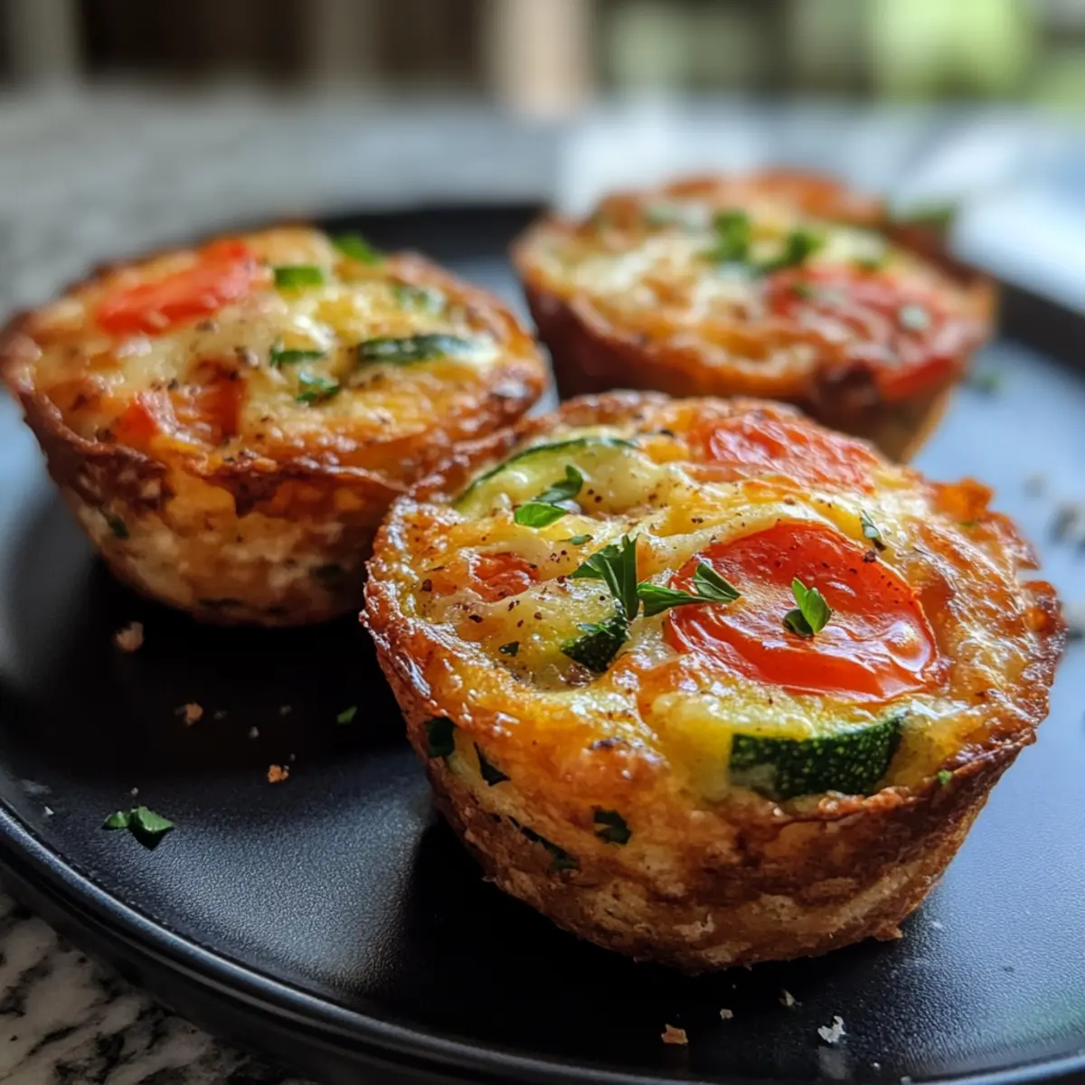 Cheesy Veggie Breakfast Muffins