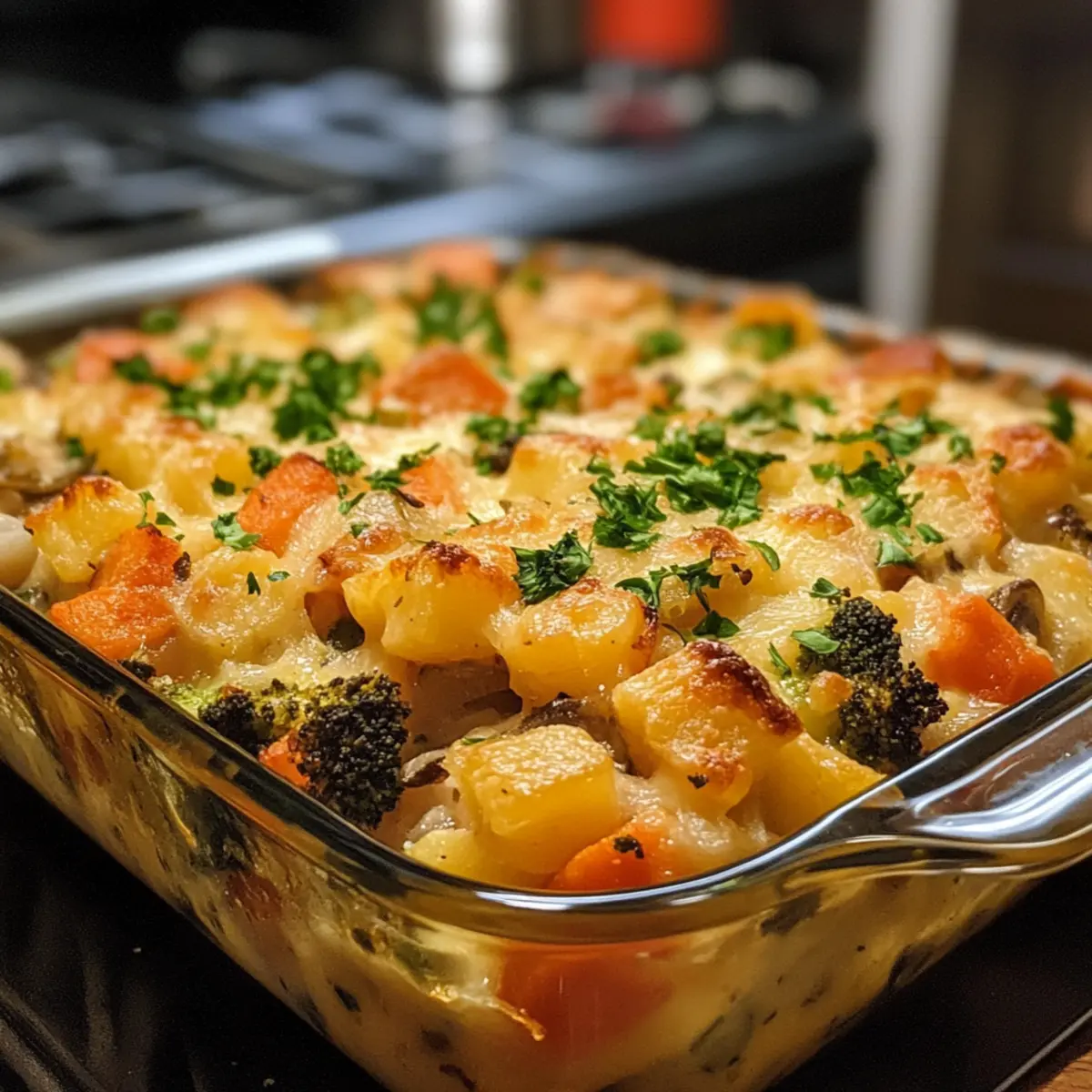 Cheesy Holiday Veggie Casserole
