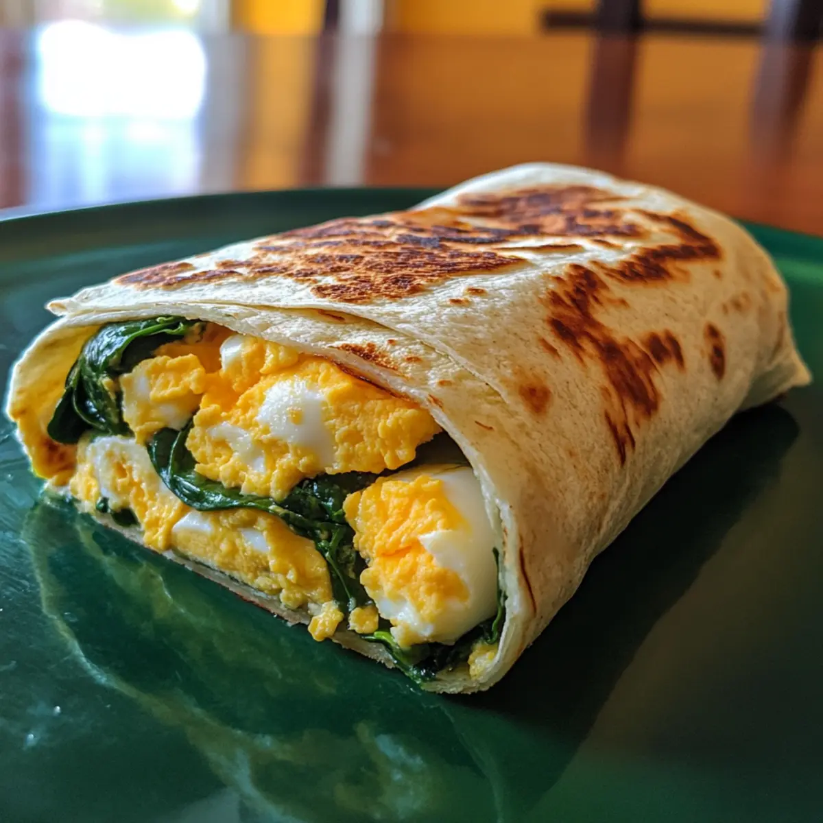 Egg Spinach Breakfast Wrap