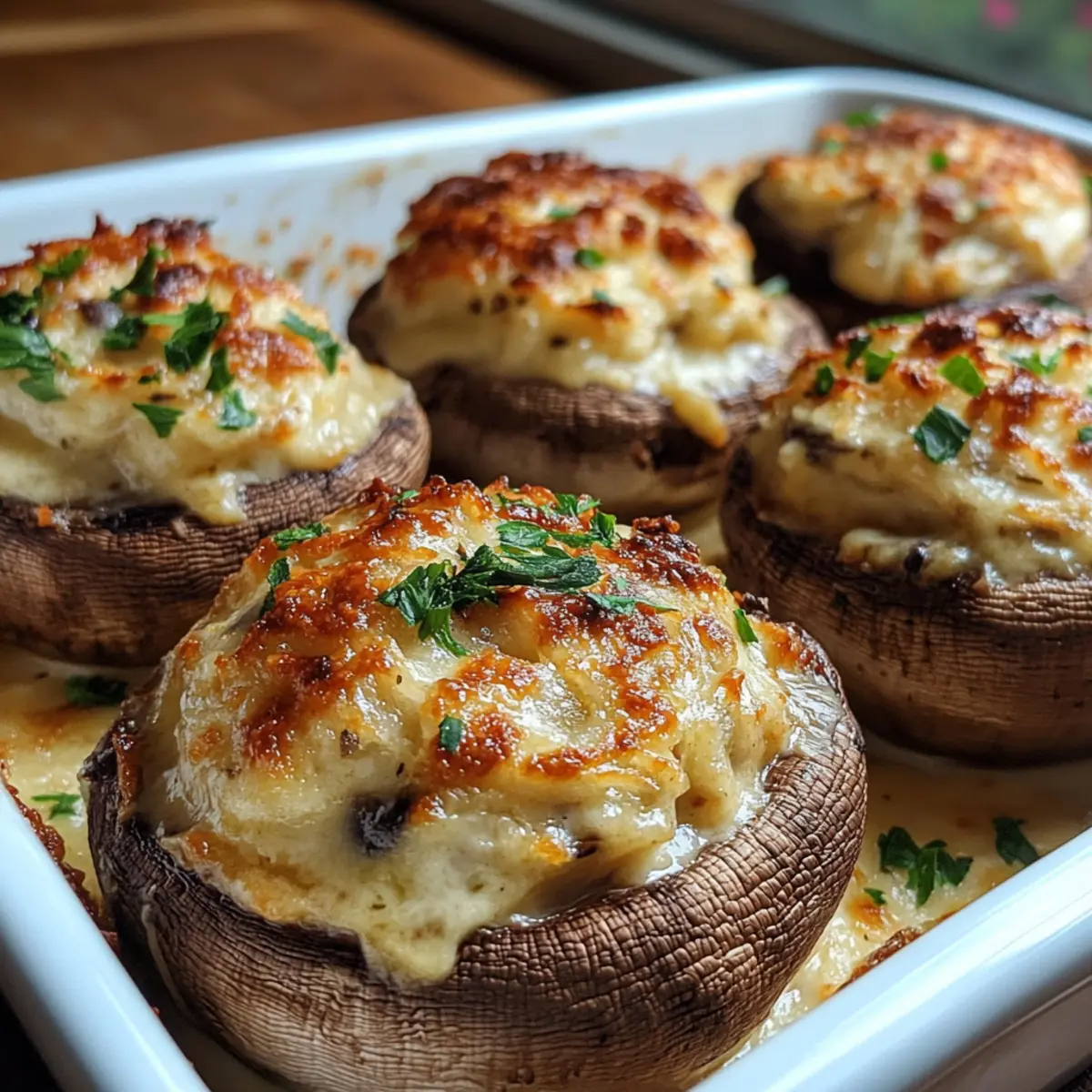 Creamy Stuffed Mushroom Caps