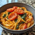 Creamy Spinach Tomato Noodles