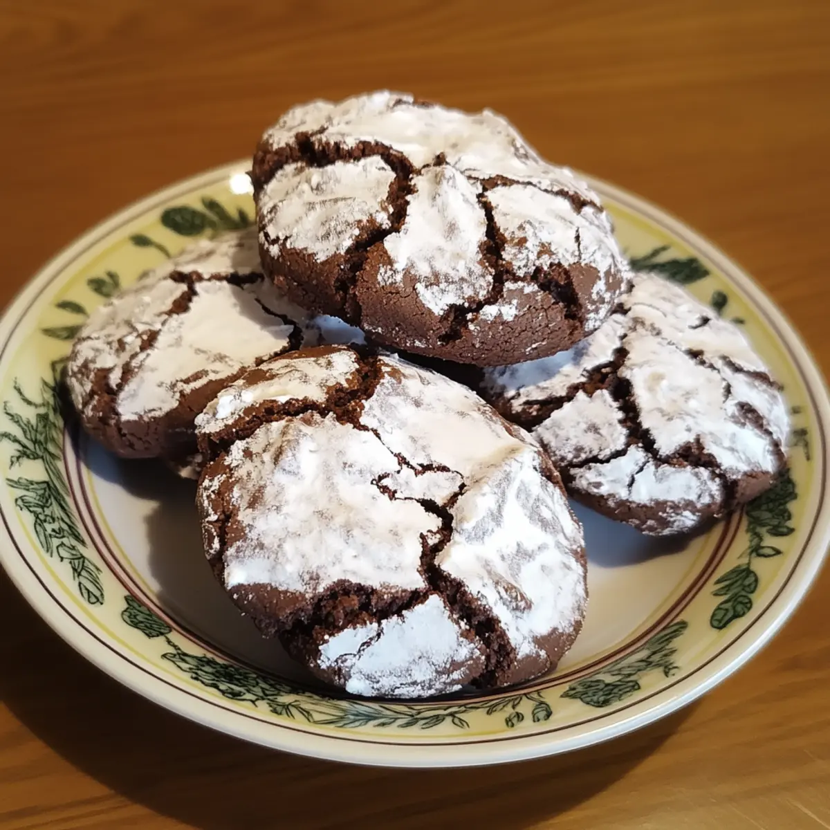 Soft Chocolate Crinkle Cookies