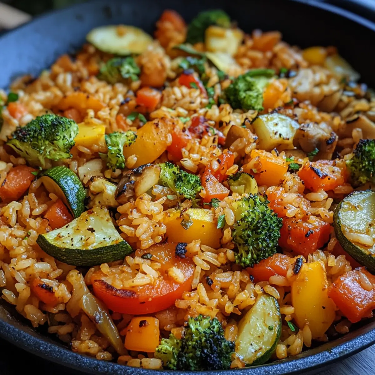 Simple Veggie Rice Skillet