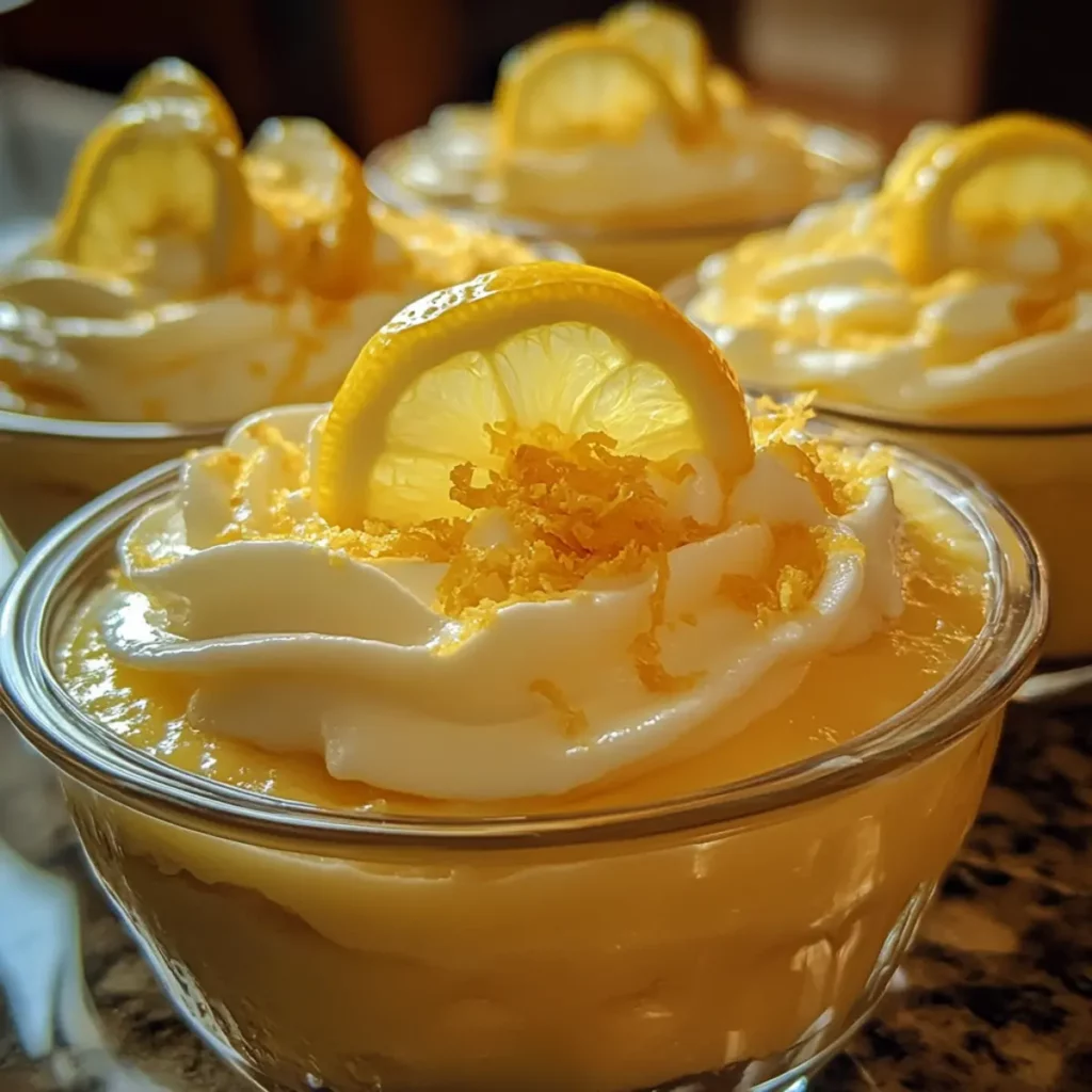 Quick Lemon Pudding Cups