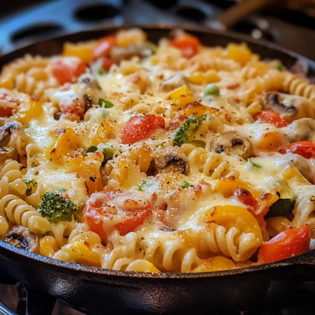 Cheesy Veggie Pasta Skillet