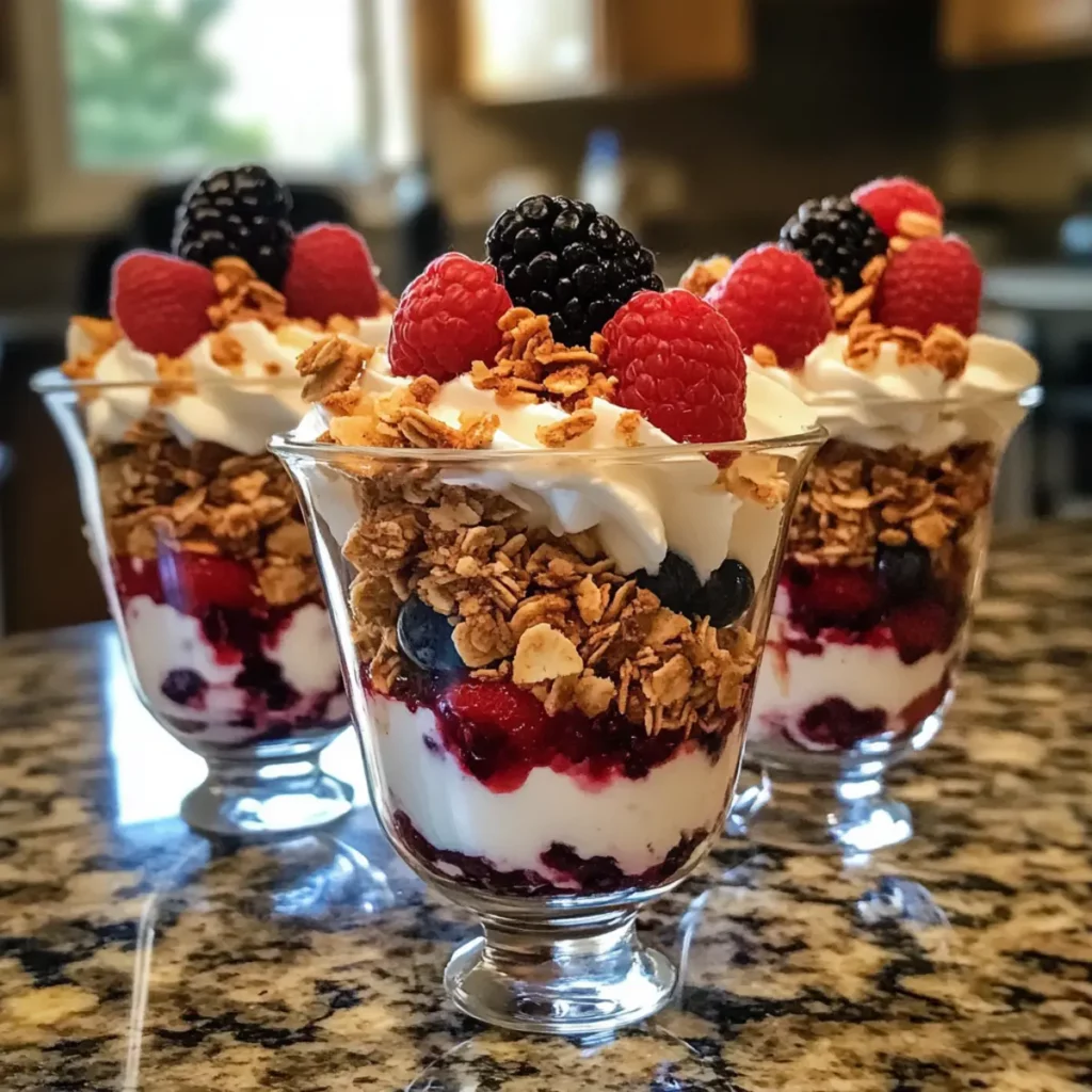 Berry Yogurt Crunch Parfaits