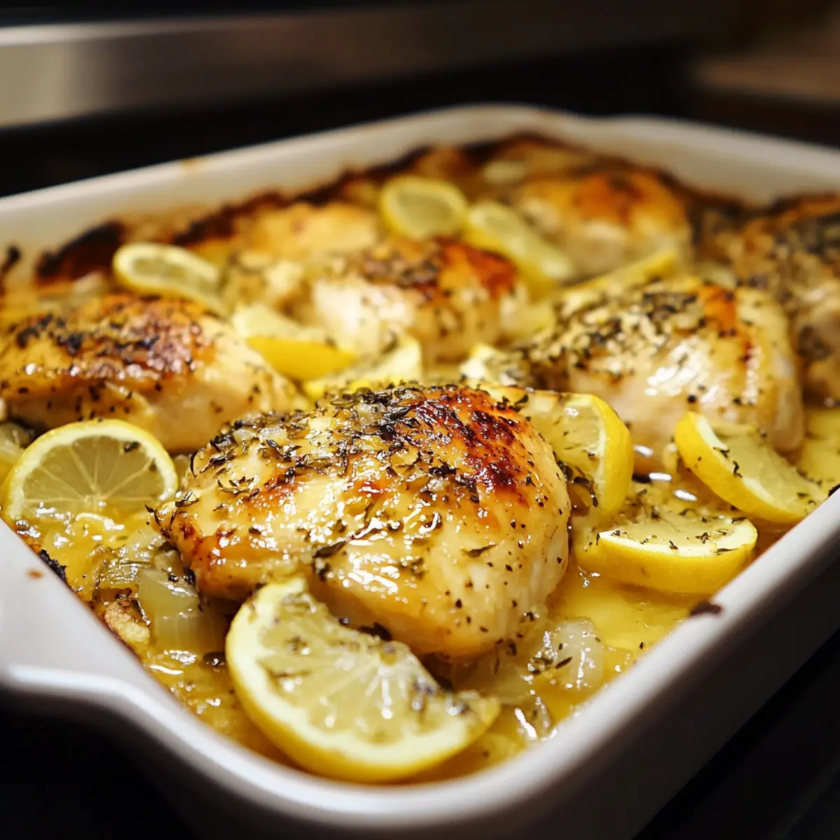 Quick Lemon Garlic Chicken Bake