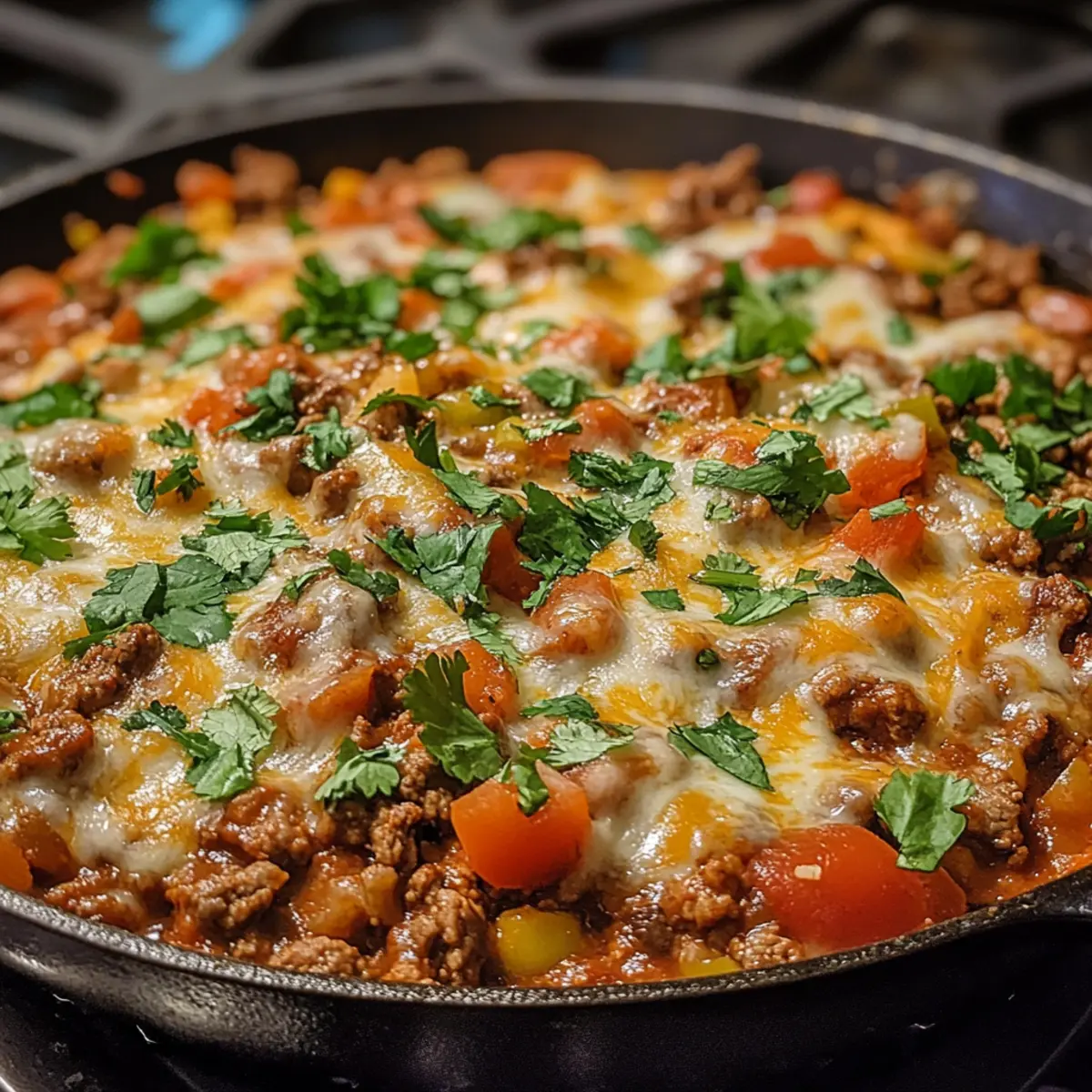 Quick Beef Taco Skillet