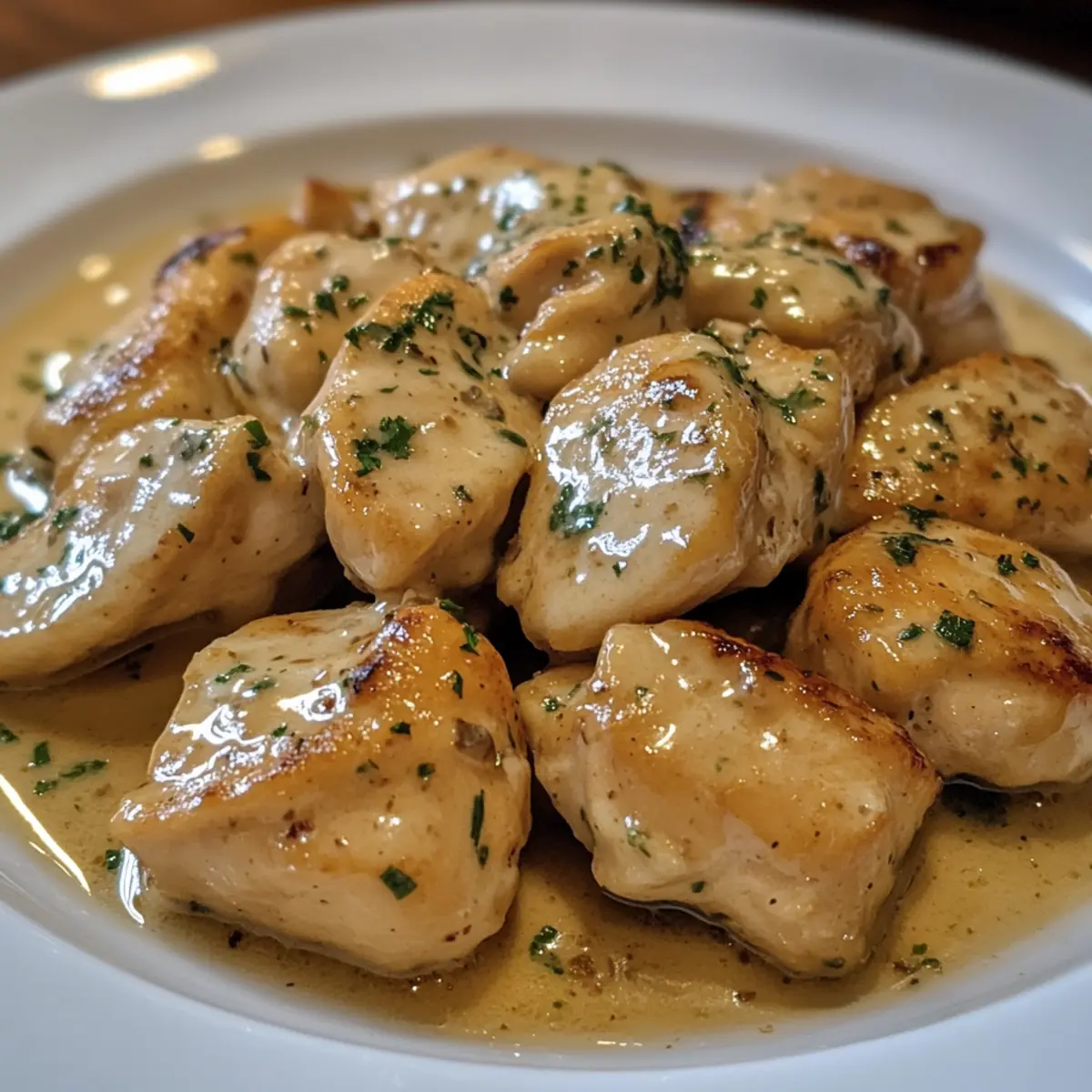 Creamy Garlic Chicken Pieces