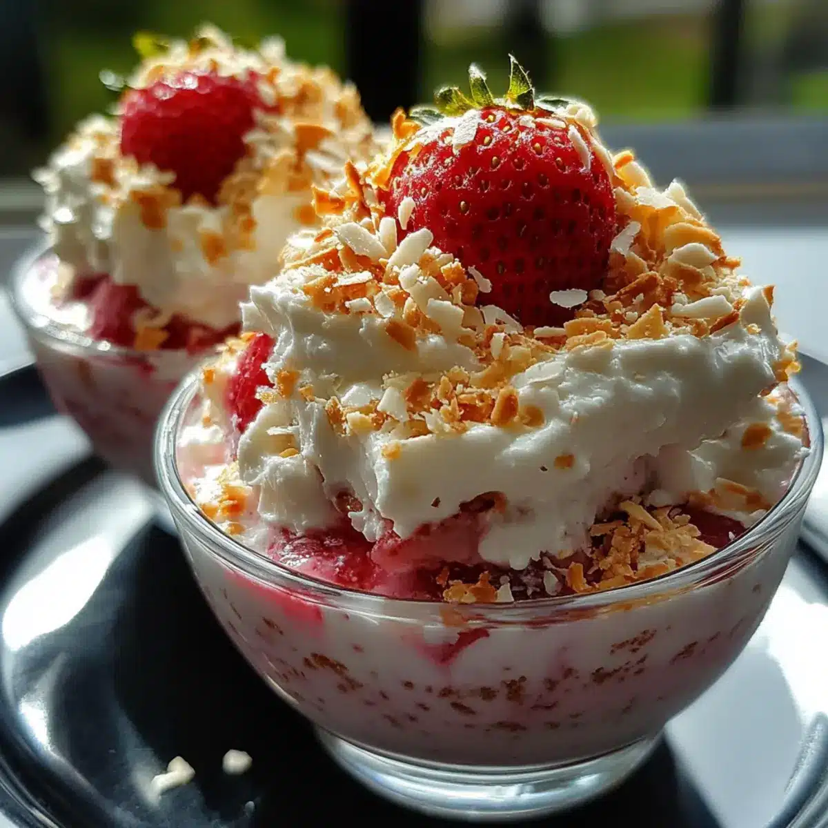 Strawberry Coconut Yogurt Cups