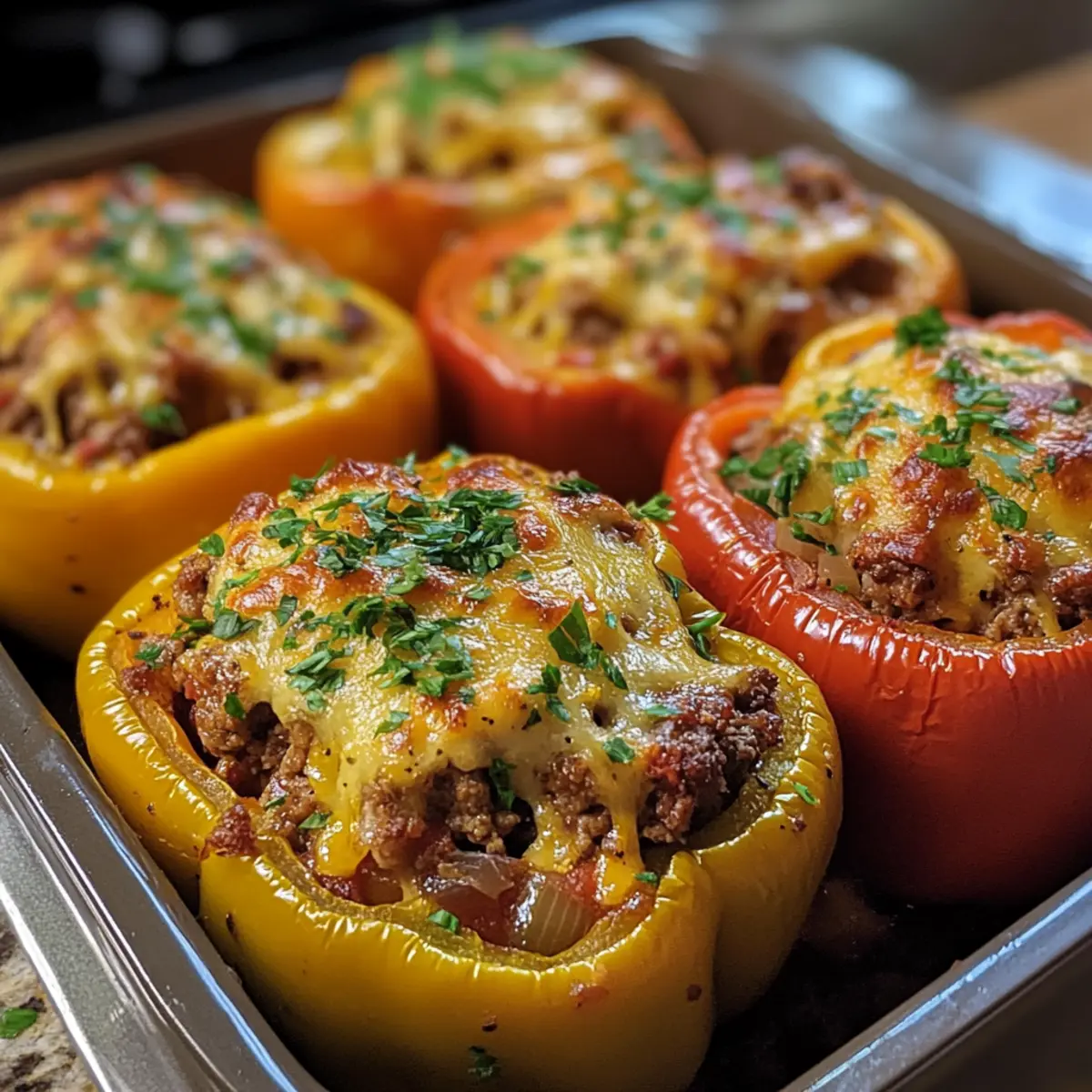 Savory Beef Stuffed Peppers