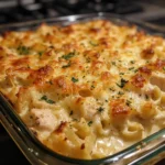 Cheesy Baked Chicken Alfredo Casserole