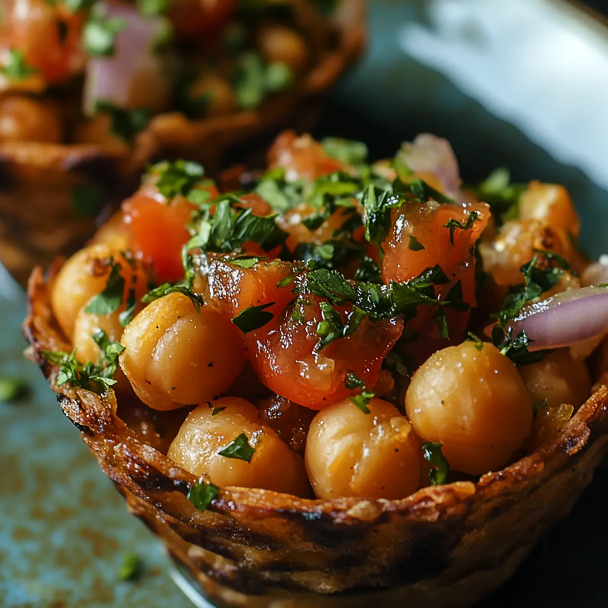 Crispy Chickpea Snack Cups
