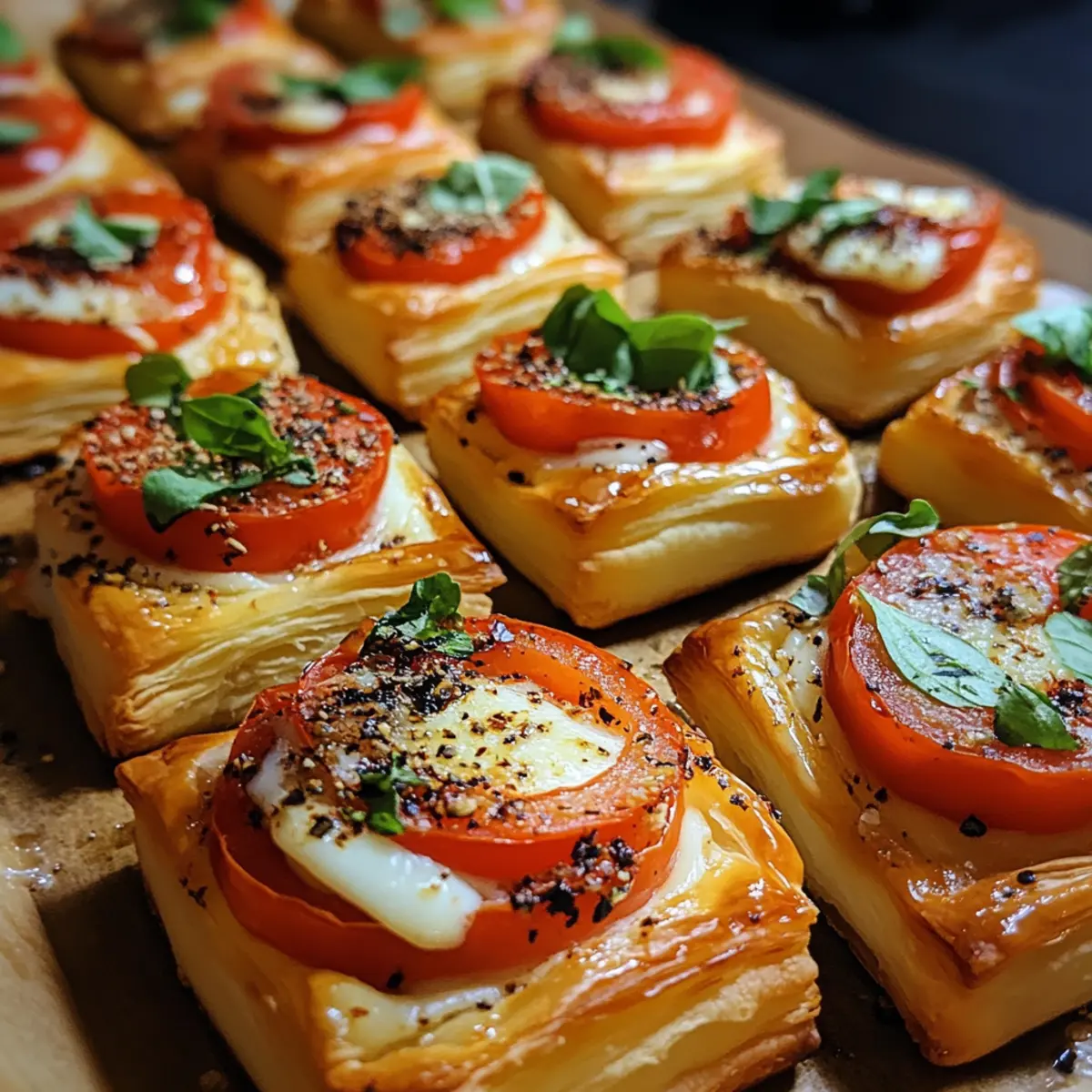 Caprese Puff Pastry Bites