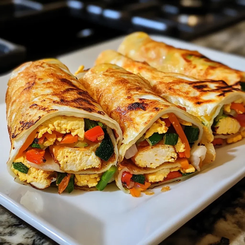 Crispy Veggie Egg Wraps