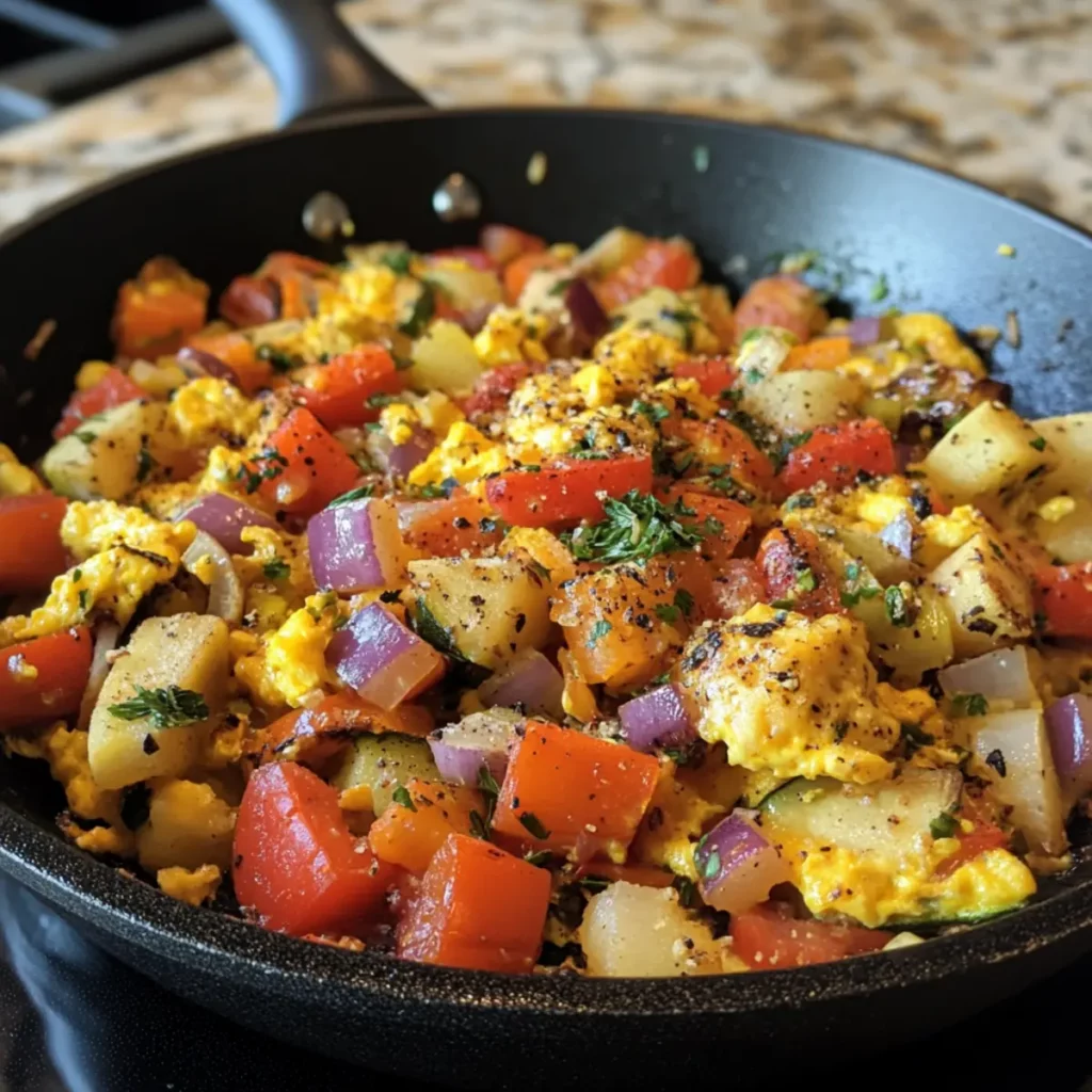 Veggie Skillet Sunrise Scramble