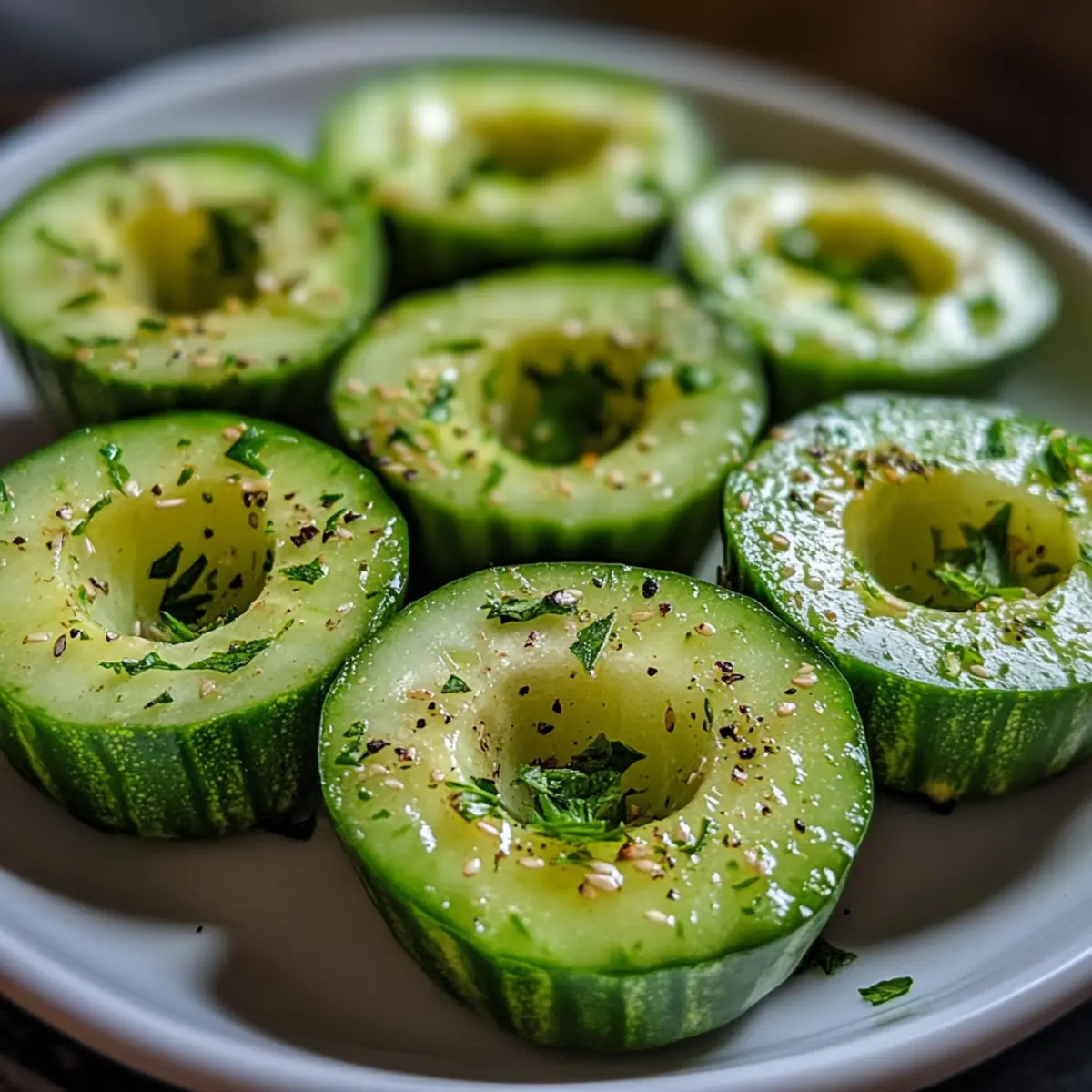 Avocado Cucumber Bite Cups