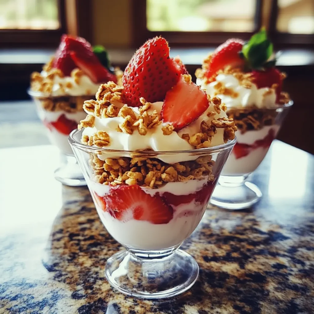 Strawberry Yogurt Parfait Cups