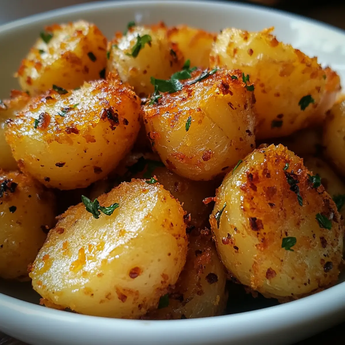 Golden Garlic Potato Bites
