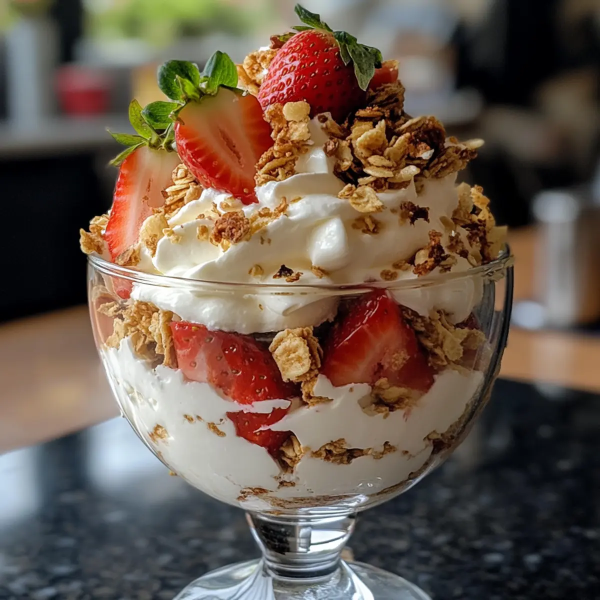 Quick Strawberry Cream Parfait