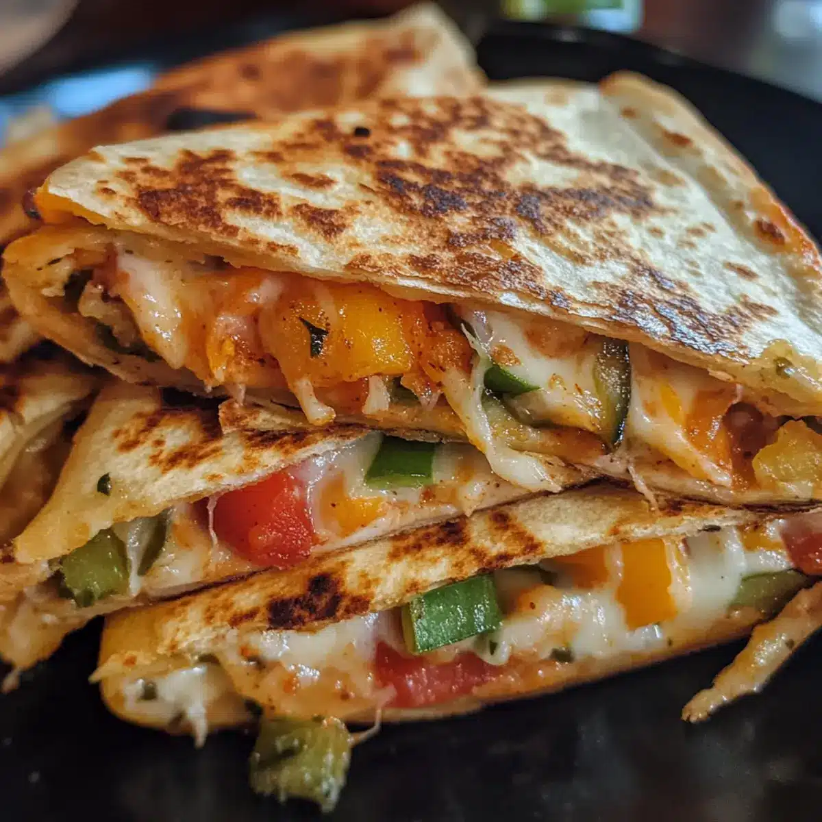 Cheddar Veggie Quesadilla Melt