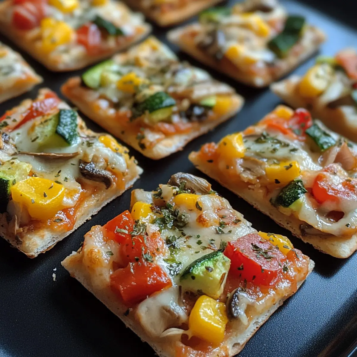 Mini Veggie Pizza Slices