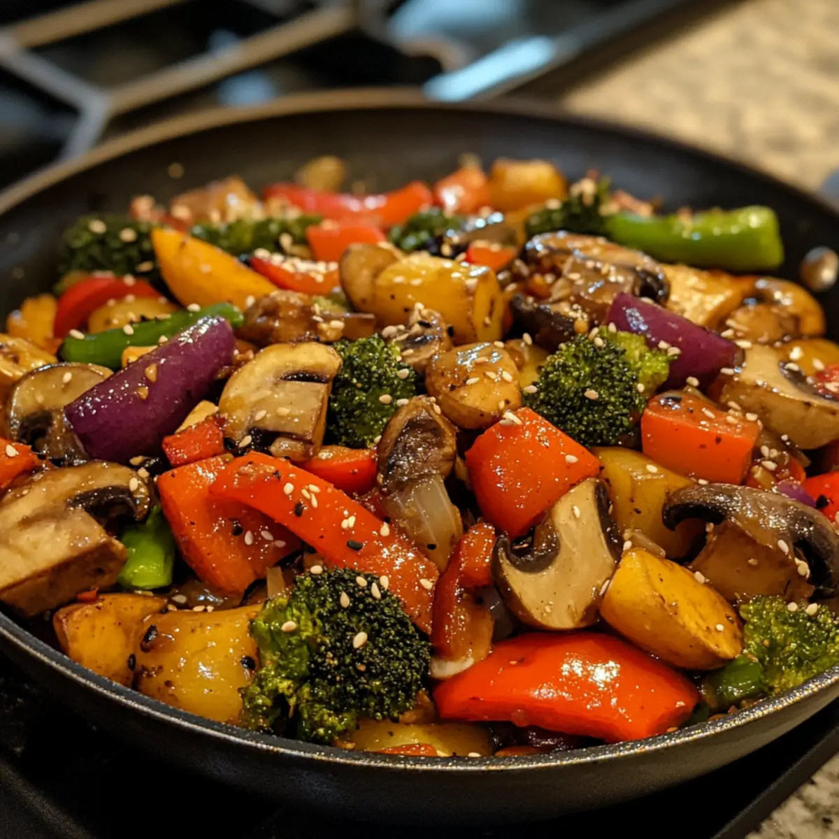 Easy Veggie Stir Fry Skillet