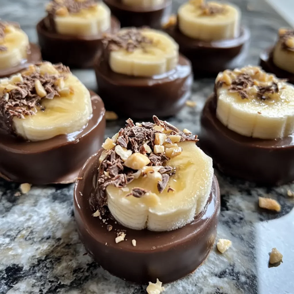Frozen Banana Chocolate Bites
