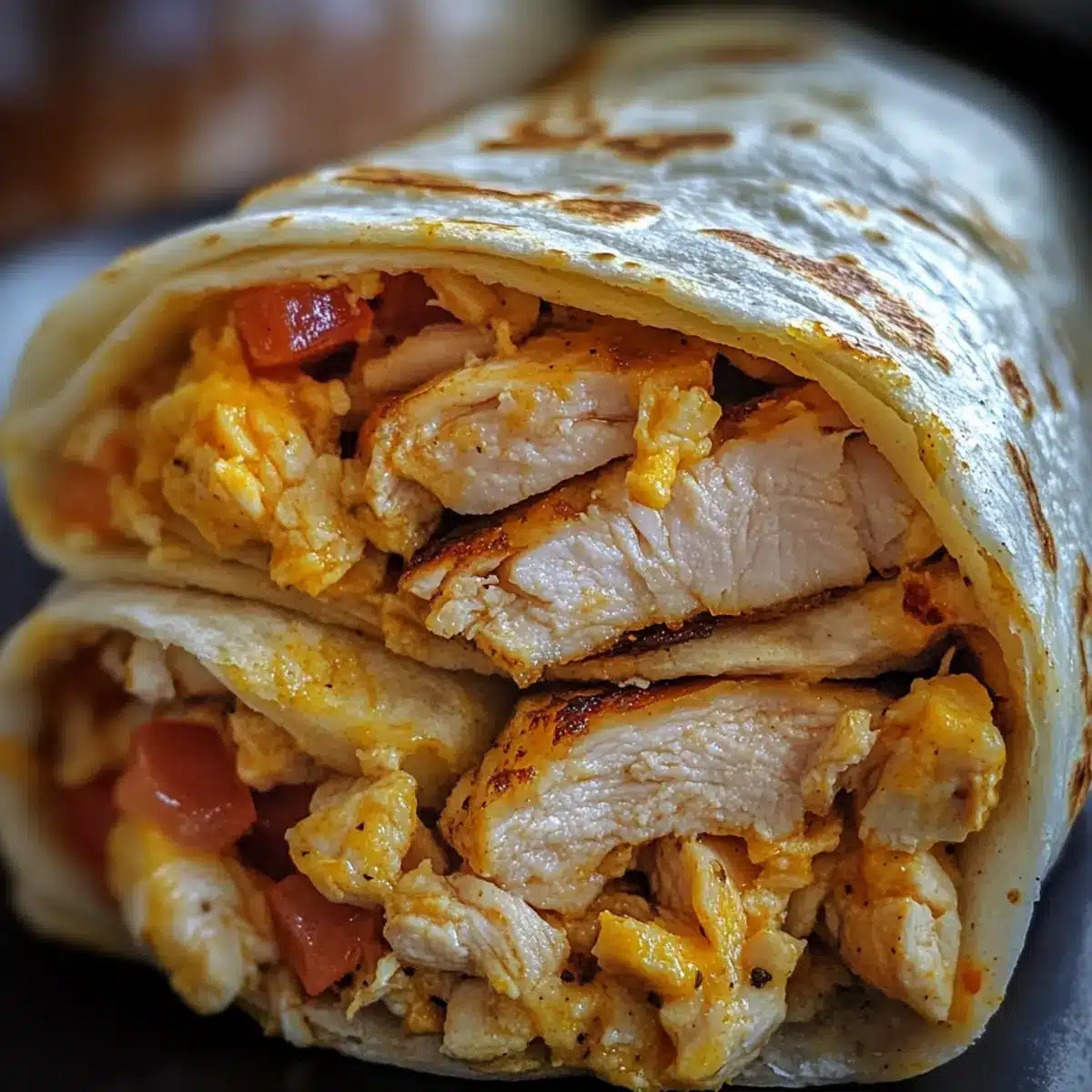 Quick Chicken Breakfast Wrap