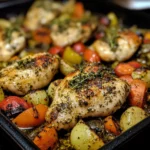One Pan Garlic Herb Chicken and Veggies